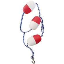 Pool Safety Rope 7m Red White Floating Pool Divider with Buoys, UV Resistant Visibility Line
