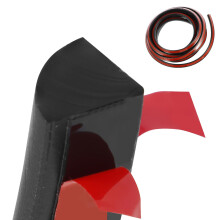 Door Draft Stopper Rubber Threshold Seal Waterproof Custom Fit Flexible 4m Black for Bedrooms