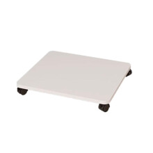 Printer Stand Under Desk Rolling Storage Rack with Casters Durable Wood for Home Office
