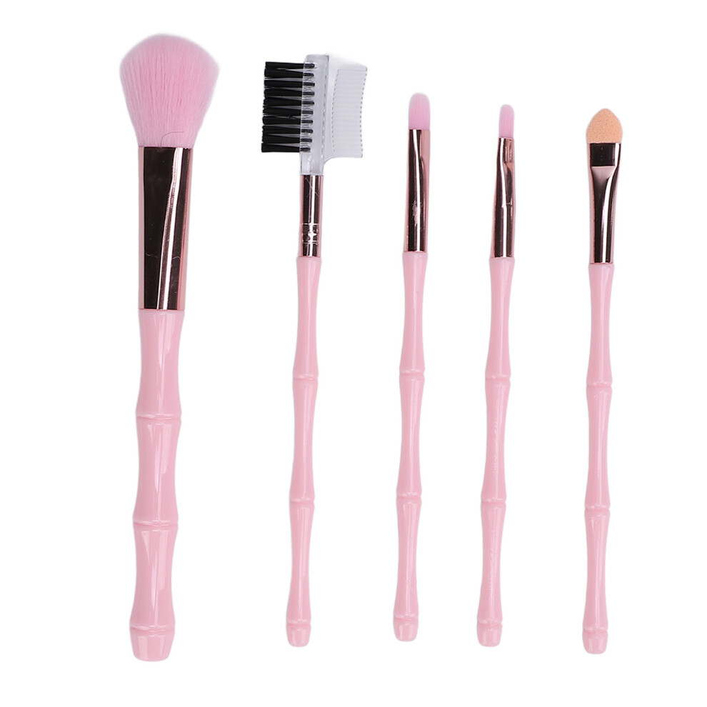 5pcs Portable Makeup Brush Set, Blush, Eyeshadow, Lip, Foundation