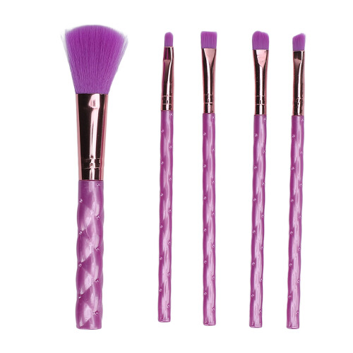 Set de 5 pinceles de maquillaje multifuncionales con mango de ABS 2