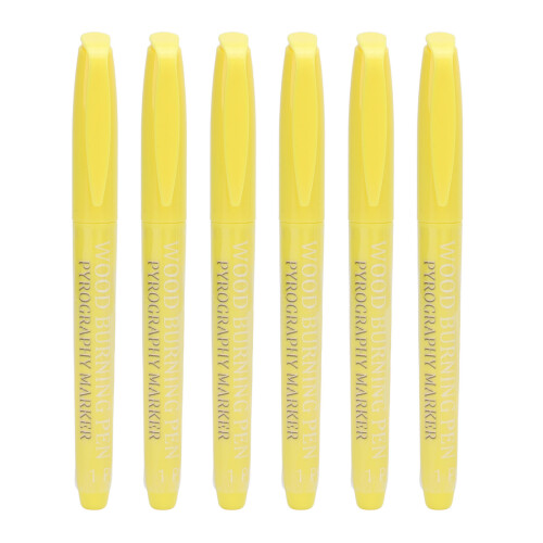 6 pièces de stylos à pyrogravure : pointe large et résistante à la décoloration 2