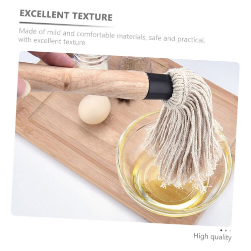 Basting Brush with Timber Handle for BBQ and Baking, Comfortable Grip and Easy Hanging Storage 2