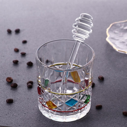 Glass Honey Dipper for Jars 15cm Long Handle Stick Precise Honey Control Easy Clean Baking Tool 2