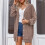 Γυναικείο Casual Chic Cardigan Top Ελαφρύ Μακρυμάνικο Ανοιχτό Μπροστά με Κουμπώματα προς τα 3