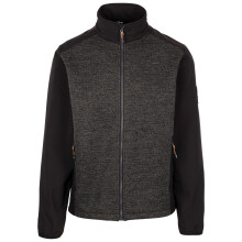 (M, Black) DLX Mens Softshell Jacket Knit Full Zip Mariano