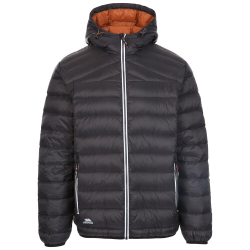 Trespass (L, Black / Rust) Trespass Mens Down Jacket Packaway Whitman II 1