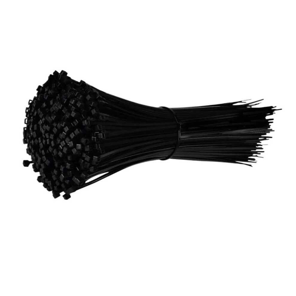 Black Nylon Cable Ties 3X150mm, Selflocking Zip Ties 100 Pack For Secure Cable Management 9174973933038