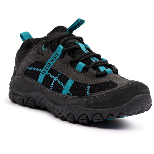 (41, Charcoal/Teal) Trespass Womens Walking Shoe - Fell