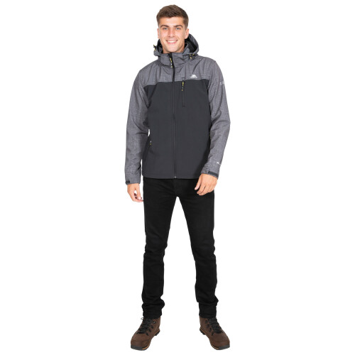 Trespass (XXL, Dark Grey Marl) Trespass Mens Softshell Jacket Abbott 1