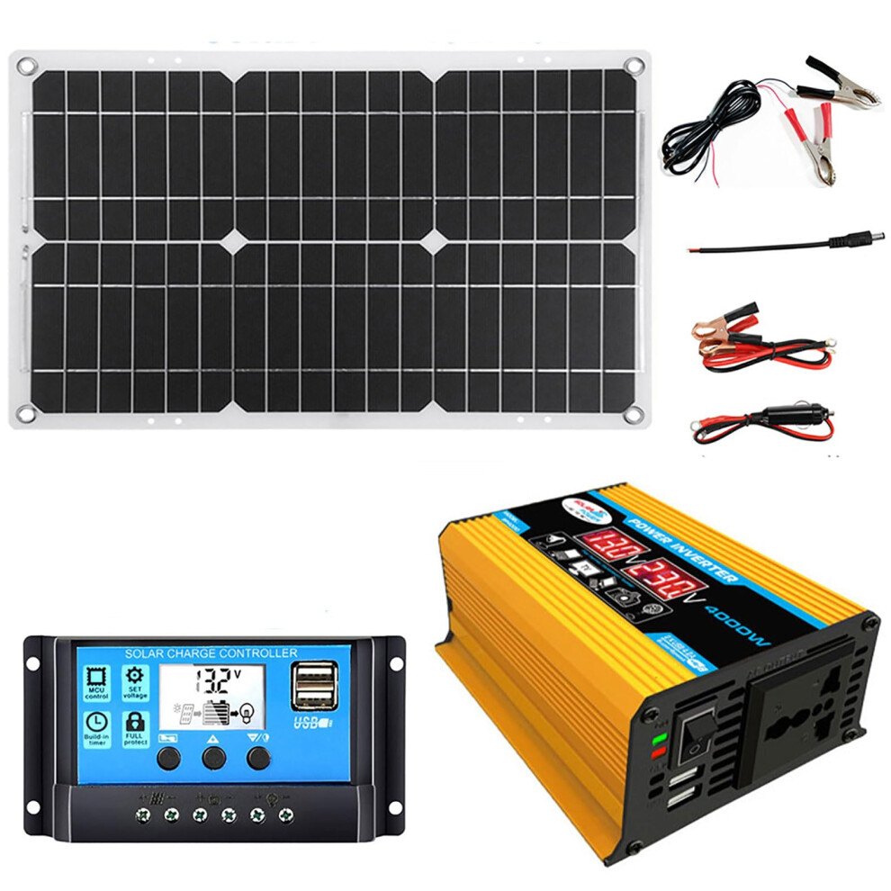 4000W Off Grid Solar Inverter Kit With 30A Controller And Lcd Display For Home And Rv Use 9174973933229