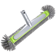 Reinforced Pool Brush for Gunite Concrete Tile Fiberglass with Rubber Edge and Ergonomic Handle