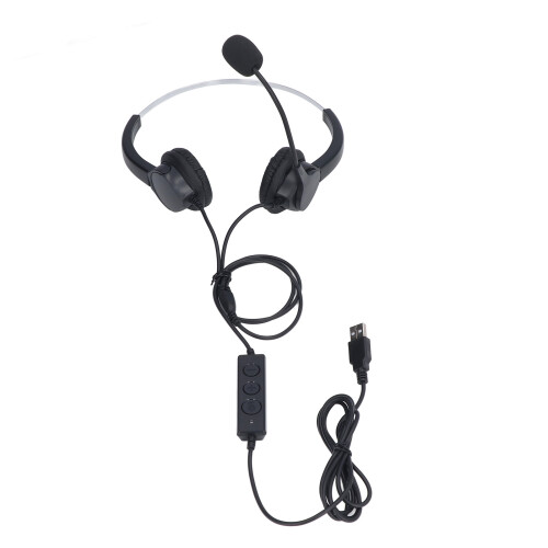 Precision Engineered USB Headset, Extensive Compatibility for Widespread Use, Noise Cancelling for Clear Calls, Retractable Design for Durability and 1