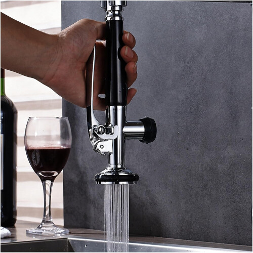 Black Bronze Kitchen Faucet PullOut Spray Head Replacement with Handsfree Lock and Comfort Grip 1
