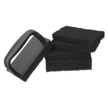 Grill Cleaning Brush with Handle and Heavy Duty Sponge, Ergonomic Grip for Kitchen and BBQ