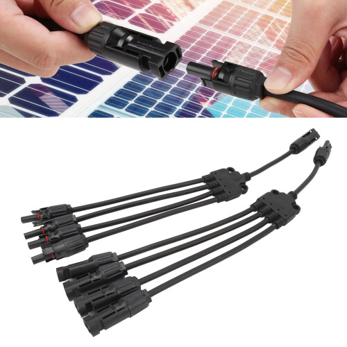 Solar Panel Connectors MC4 Parallel Adapter Kit with Weatherproof IP67 Protection for PV Systems 1