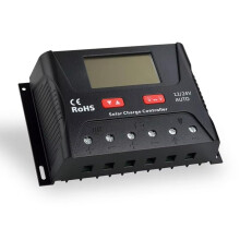 PWM Solar Charge Controller 20A 12V 24V with LCD, Bluetooth Monitoring and Smart Battery Protection