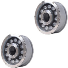 6W 12V Warm White LED Underwater Light IP68 Waterproof Stainless Steel Fountain Pond Lamp