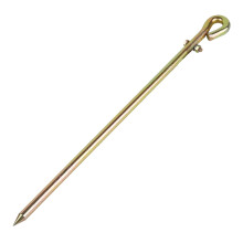 Galvanized Steel Ground Rod for Lightning Protection and Electric Fences with Wire Clamp