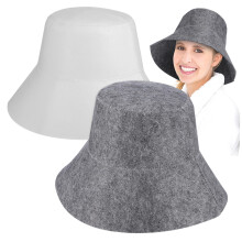 Sauna Hat 2pcs Felt Sauna Cap for Men and Women Quick Drying Heat Protection for Steam Room