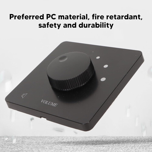 50W Speaker Volume Control Knob with Precise 5Step Adjustment for Home Audio, Black 2
