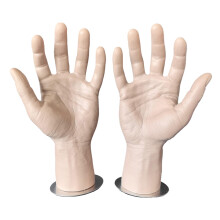 2 Pieces Skin Tone Male Mannequin Hand Model for Jewelry Display, Halloween Decoration and Painting