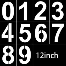 12 Inch Large Number Stencils Reusable Plastic Set for Painting Mailbox and Home Address Signs