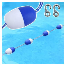 Pool Safety Rope 65.6ft with Adjustable Buoy Spacing, Visibility Floating Line for Swimming Pool