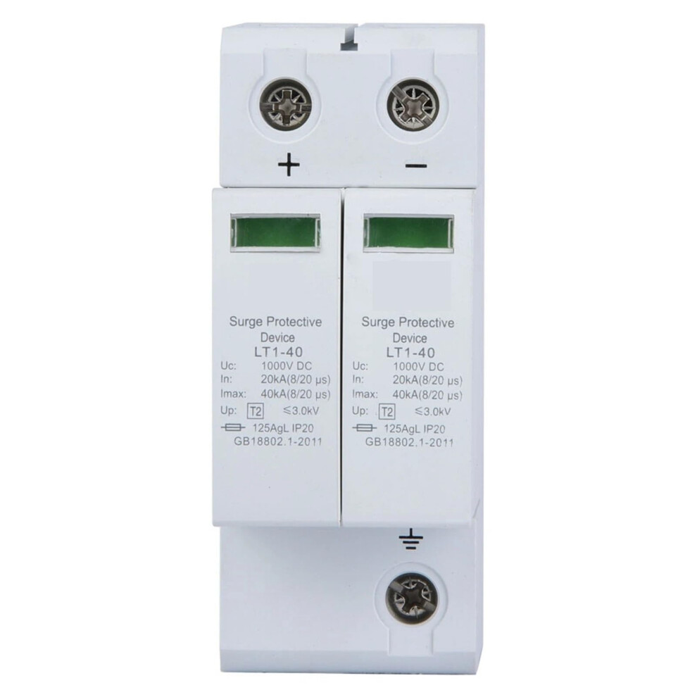 2P 40Ka Surge Protective Device 1000V Dc Photovoltaic Protector For Solar Pv Systems 9174973934615