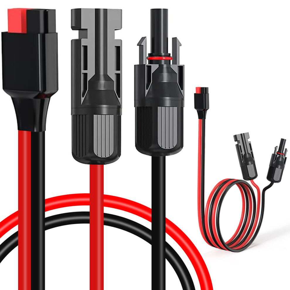 Solar Panel Extension Cable 10Awg 2Ft Copper Core Weatherproof Uvresistant For Rv Power Station 9174973934653