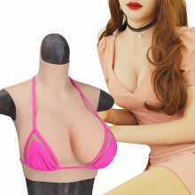 Silicone Breastplate D Cup with Realistic Fake Boobs for Crossdresser Transgender Drag Queen