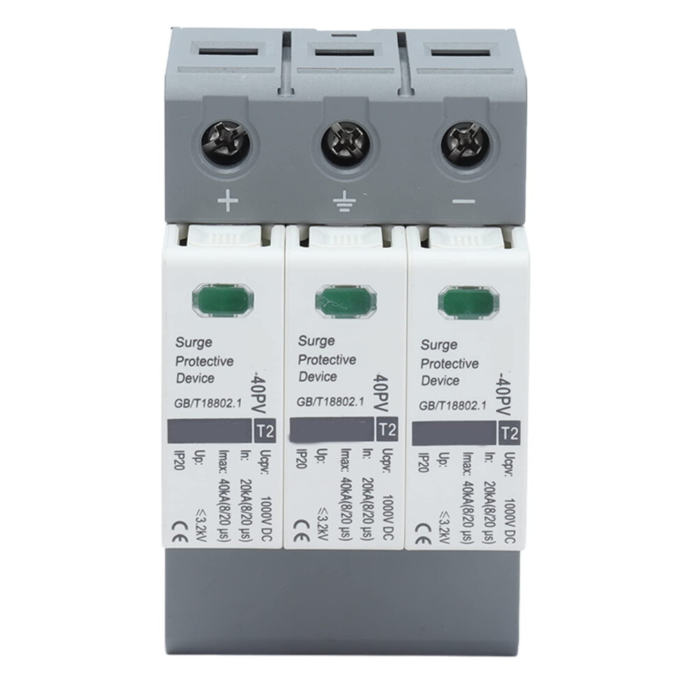 Dc Surge Protector 1000V 40Ka Solar Pv Spike Arrester With Fast Microsecond Response 9092120541120