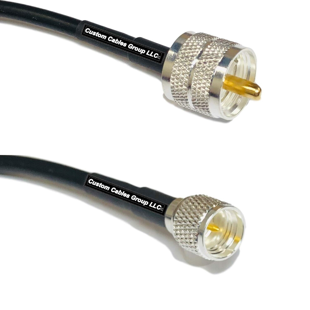 10Ft Rg58 Uhf Coaxial Cable Pl259 To Mini Uhf Male Rf Pigtail For Radio Antenna 9092120802573