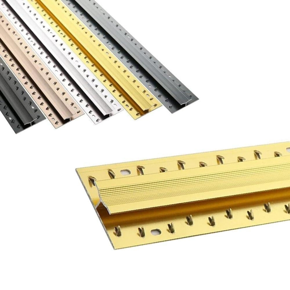 Carpet Edge Trim Aluminum 90Cm Gold Floor Transition Strip For Seamless And Safe Flooring 9771547065692