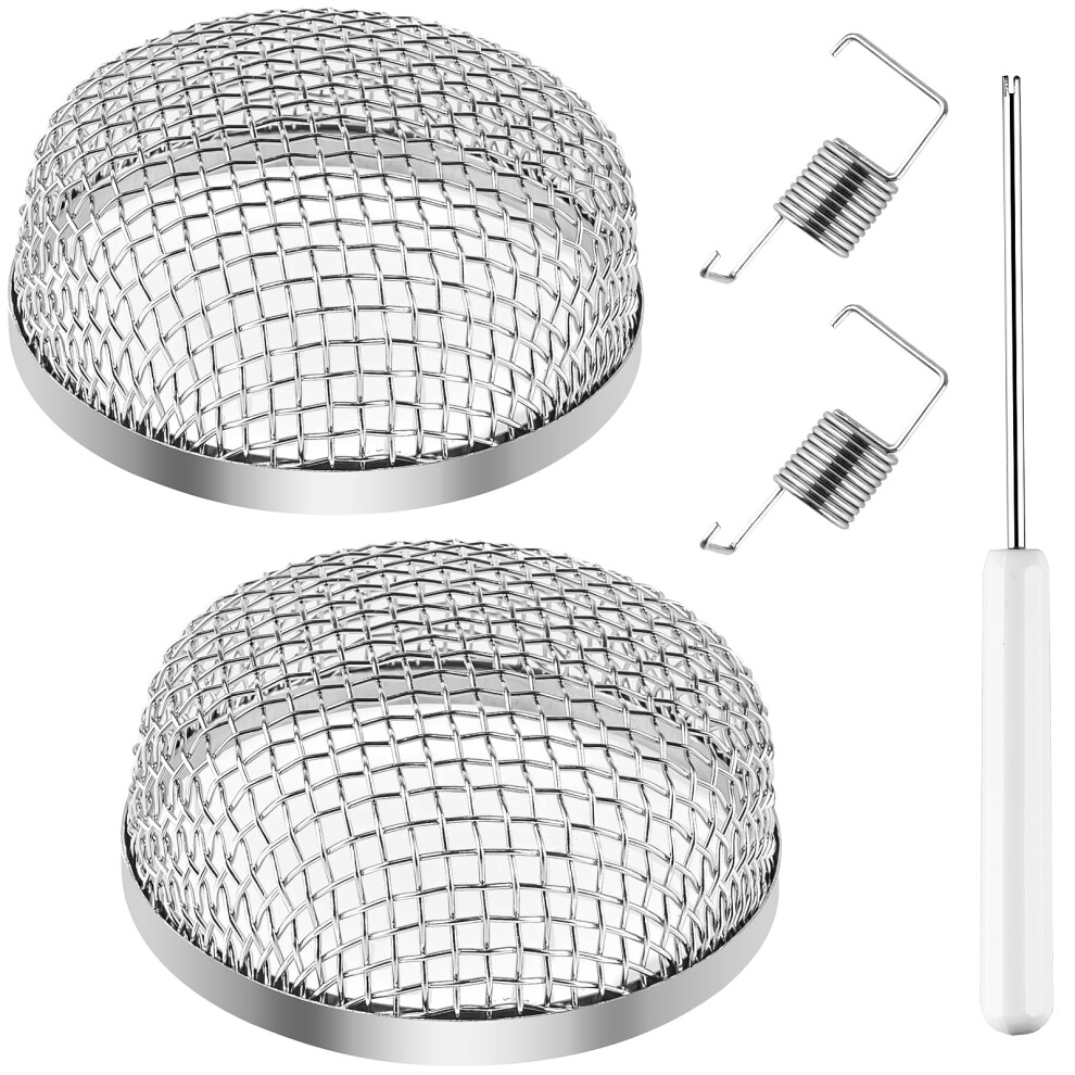 2Pcs Stainless Steel Rv Furnace Vent Screen And Heater Vent Cover, Pest Blocking, Installation Kit 9092120803440