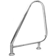 304 Stainless Steel Pool Handrail with HeavyDuty Base Plate, Ergonomic Curved Grip for Inground Pools