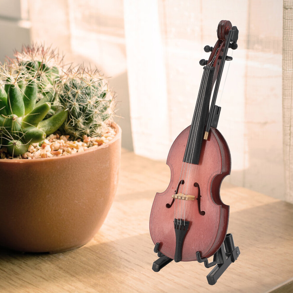 Bass Ornament Decoration Basswood Wooden Guitar Sculpture for Home Decor