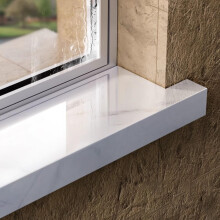 White Acrylic Window Sill Protector, PetResistant Waterproof Trim Board, 71in x 7.8in