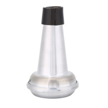 Aluminum Trumpet Practice Mute with Rubber Cap for Quiet Play, Warm Tone and Bell Protection