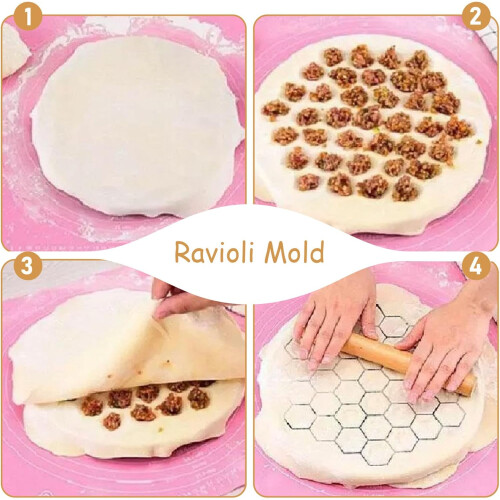 Ravioli Maker Aluminum Alloy 37Hole Dumpling Mold Easy Press and Seal for Multiple Dumpling Types 1