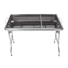 Portable BBQ Grill Stainless Steel Foldable Charcoal for Outdoor Camping Picnic Cooking 28.7'
