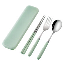 Travel Utensil Set with Case, Stainless Steel Chopsticks and Flatware, Reusable EcoFriendly Camping