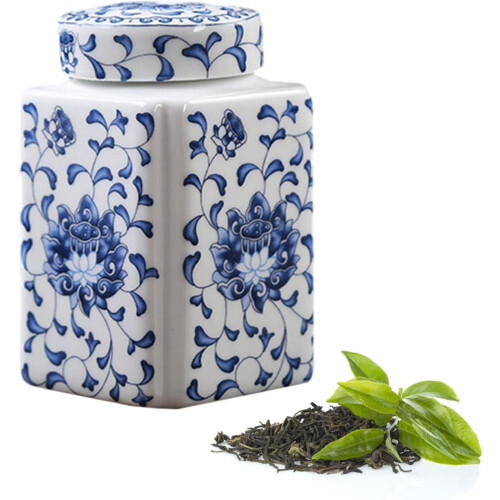 Ceramic Ginger Jar with Elegant Blue White Design for Home Decor and Versatile Storage 2