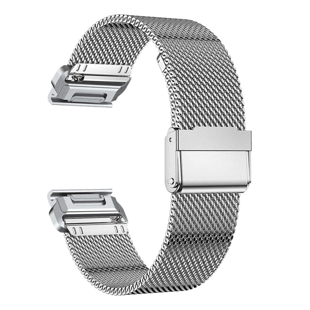 26Mm Stainless Steel Milanese Loop Watch Band For Garmin Quickfit Epix Gen 2 Fenix 7X Forerunner 955 9092120805864