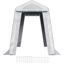Abri de jardin portable - DUOKU - SXYCWPS6*8 - 183x245x214 cm - Bâche PE double couche - Cadre acier galvanisé
