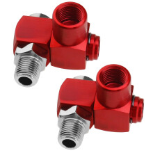2PCS 1/4 Inch NPT 360 Air Hose Swivel Connector for Pneumatic Tools Aluminum AntiKink Fitting