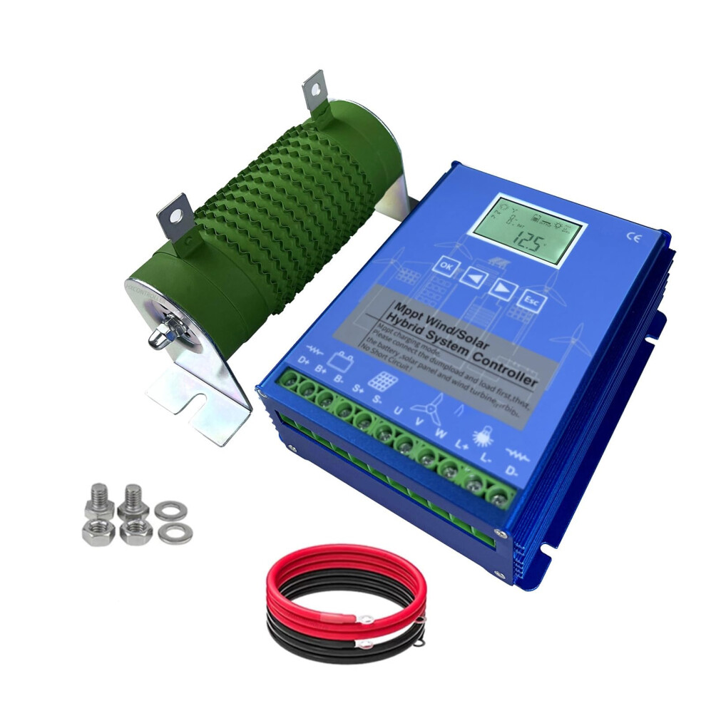 48V Mppt Wind Solar Hybrid Charge Controller Lcd Display, Max Energy Harvest, Offgrid Systems 9053599373490
