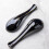 Ceramic Soup Spoon Set with Ergonomic Curved Handle and Large Deep Bowl, Blue, 4 Pieces 5