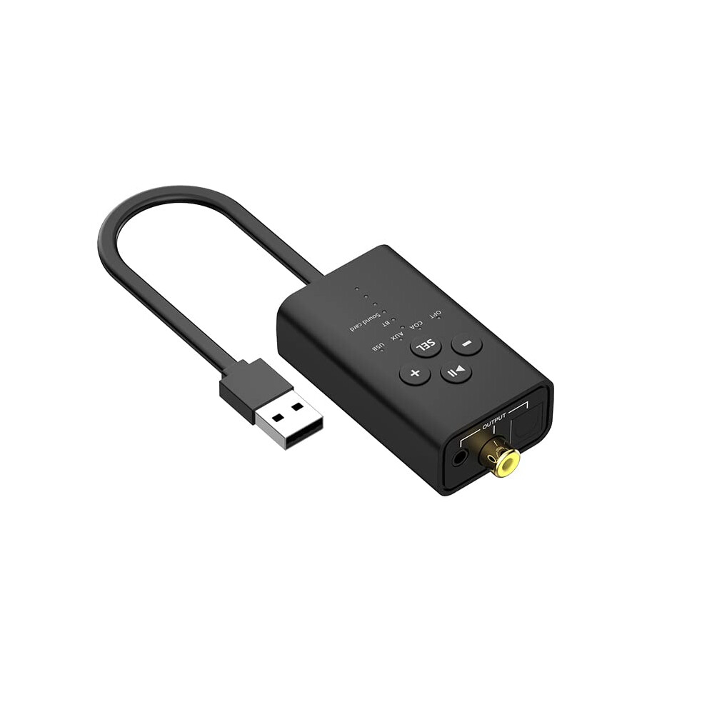 Bluetooth 5.2 Audio Receiver With Optical Coaxial Aux Output For Pc Home Theater Stereo 9092120239362