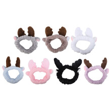 Opțiuni de decorare a părului cu bentiță din fleece coral cu design cu urechi de animal, bentițe pentru fete cu urechi de cerb din material